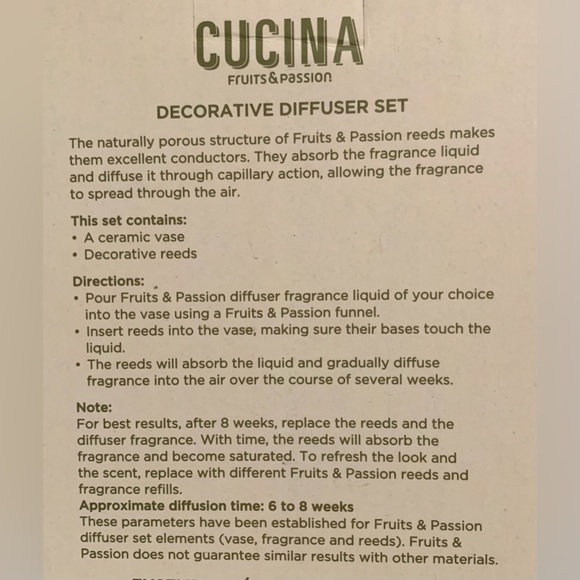 Cucina Fruits & Passion - Decorative Diffuser Set - Picture 2 of 5